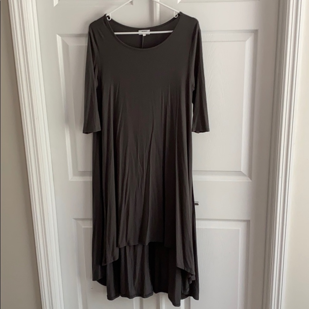 Piko Hi-Lo Dress in Gray